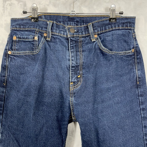 Levis Mens 33x30 *33x28 Med Wash Jeans 505 Straight Fit Regular Western Classic - Picture 2 of 10